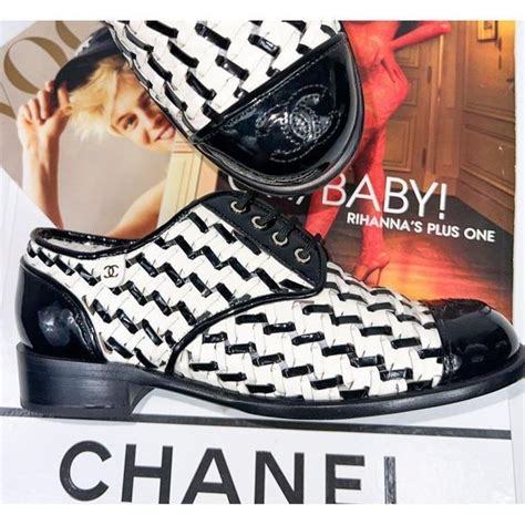 white chanel oxford shoes|chanel fashion shoes.